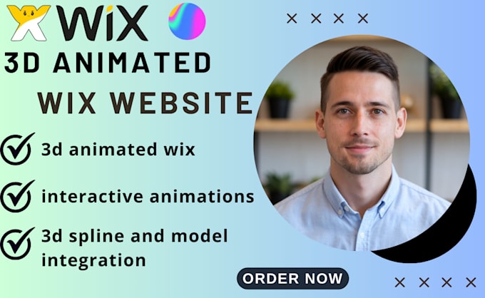 Gig Preview - Design interactive wix website design wix studio scrolling animation, wix spline