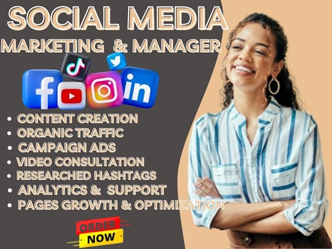 Gig Preview - Be your instagram facebook social media marketing manager and content creator