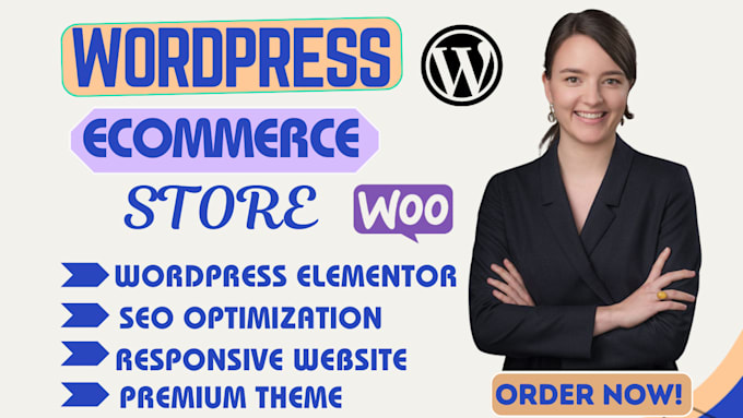 Gig Preview - Build wordpress website design with elementor pro, woocommerce store, wordpress