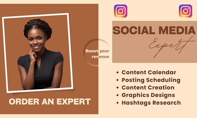 Gig Preview - Be your instagram social media manager and content creator