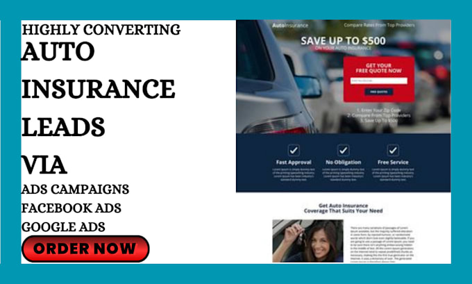 Gig Preview - Generate auto insurance leads via ads campaigns google ads