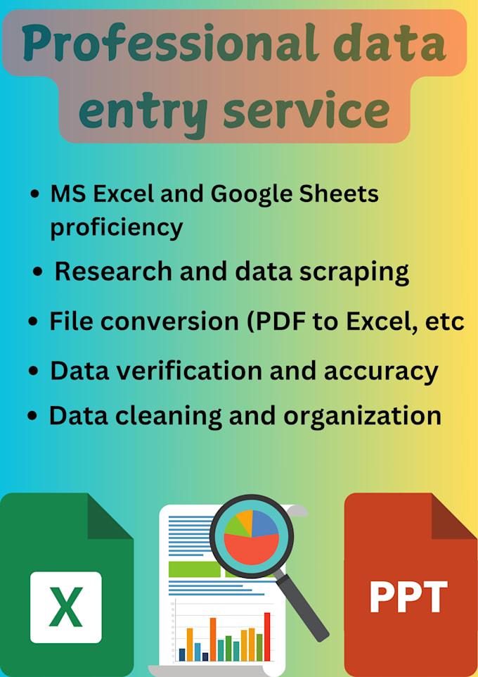 Gig Preview - Handle your data entry tasks with precision and care