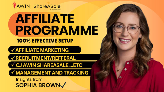 Gig Preview - Setup and manage my affiliate program on cj affiliate, awin shareasale rakuten