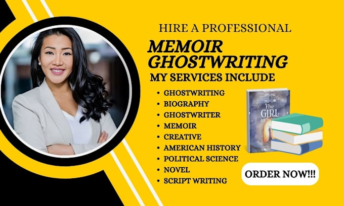 Gig Preview - Ghostwrite your memoir or biography, autobiography, ebook or flipbook