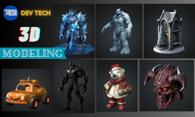 Gig Preview - Custom 3d models for games animations and products