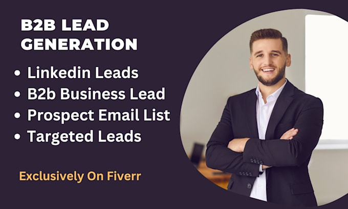 Gig Preview - Do targeted b2b business lead linkedin prospect list contact