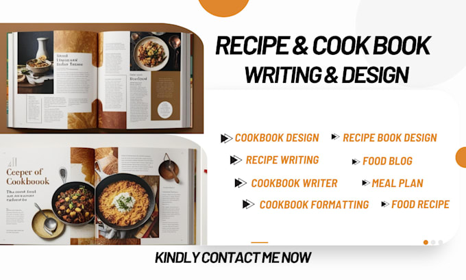 Gig Preview - Write cookbook recipe book cookbook formatting cookbook design food recipe ebook