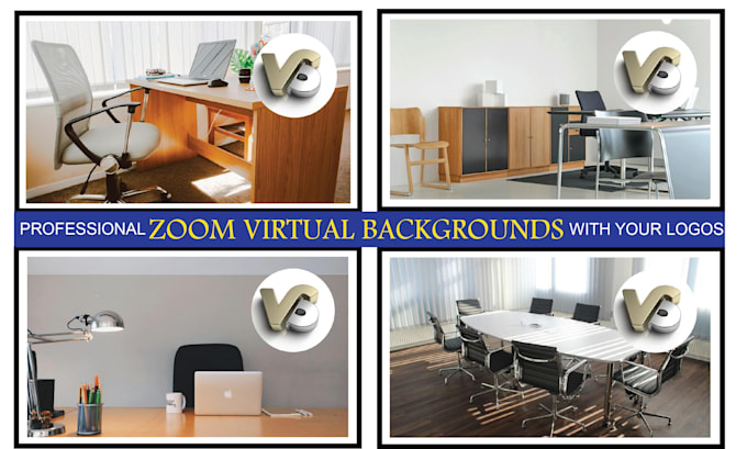 Gig Preview - Create professional zoom virtual background with your logo