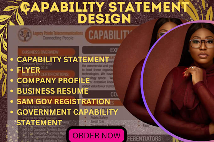 Bestseller - design capability statements, flyers, company profiles business resumes