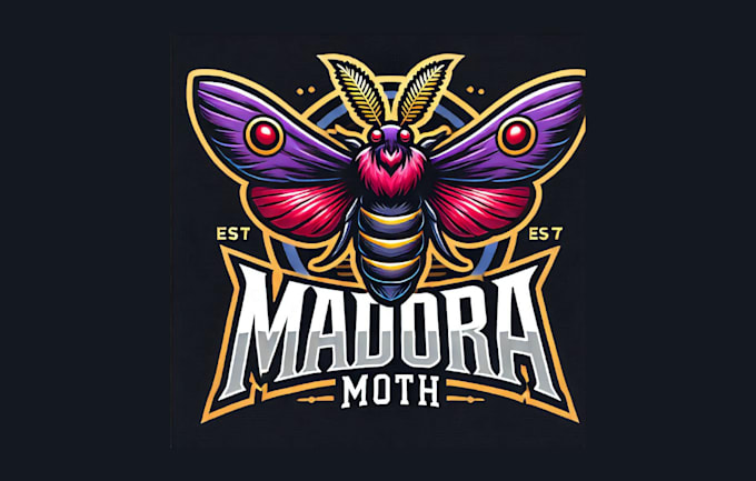 Gig Preview - Design unique madora moth mascot logo with creative concepts