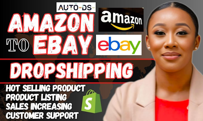 Gig Preview - Do amazon to ebay dropshipping expert shopify and auto ds print on demand