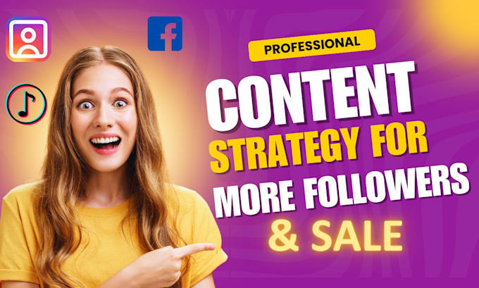 Gig Preview - Create a social media marketing strategy and content plan