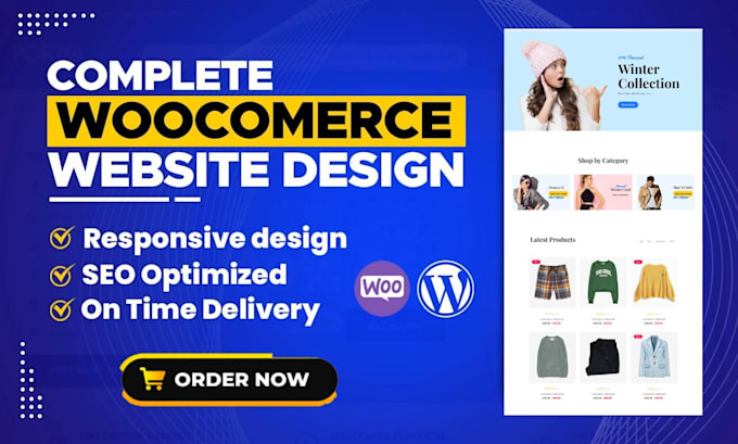 Gig Preview - Design wordpress woocommerce website online store with elementor pro