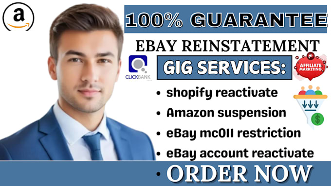 Gig Preview - Reinstate your ebay suspended account ebay permanent restriction mc011 mc113