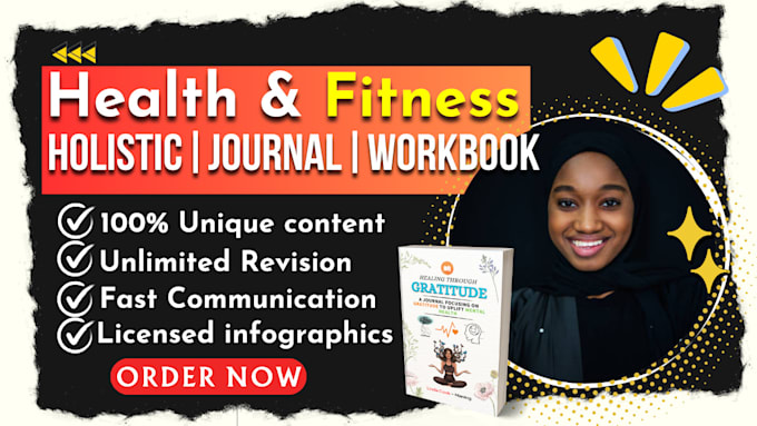 Gig Preview - Write and design ebook, workbook, journal on holistic wellness, mental health