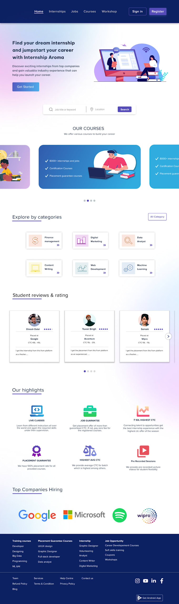 Gig Preview - Design a professional landing page ui in figma