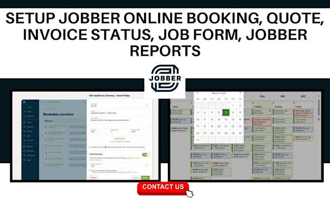 Bestseller - setup jobber online booking, quote, invoice status, job form, jobber reports