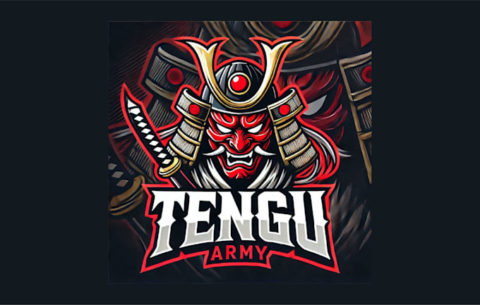 Gig Preview - Design tengu mask army mascot logo with any file format