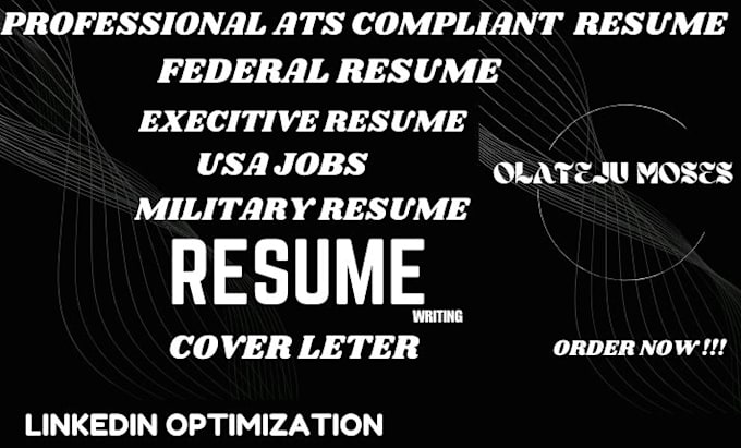 Gig Preview - Write federal resumes and ksa for military, government, veterans, and USA jobs