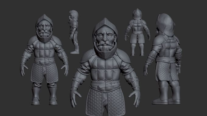 Gig Preview - Do 3d character design, 3d sculpting action figure 3d printing