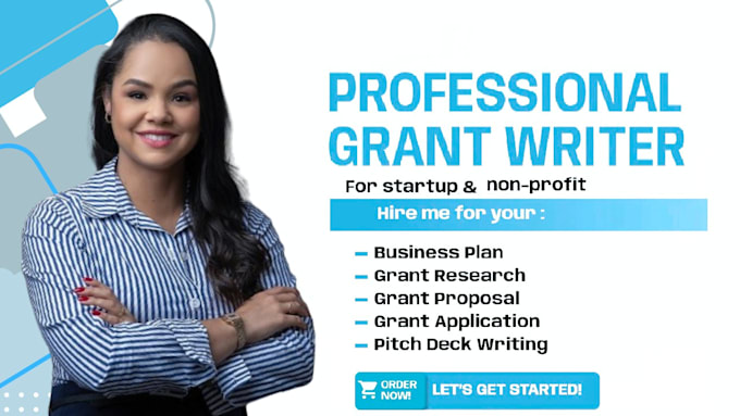 Gig Preview - Write grant proposal grant application research pitch deck business plan