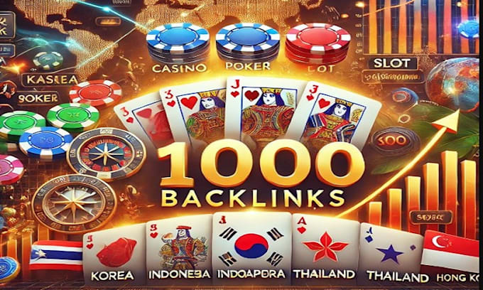 Gig Preview - Do high authority DR 80 tf 50 dofollow slot poker backlinks for thai uae korean