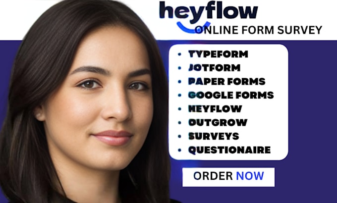 Gig Preview - Create jotforms type forms google forms survey build lead funnel with hey flow