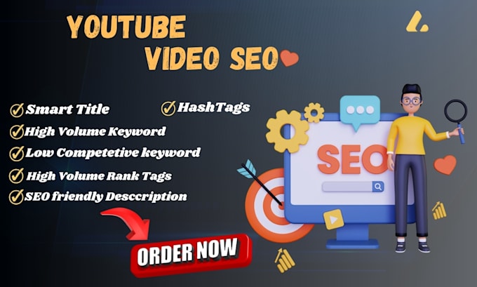 Gig Preview - Do SEO your video title,tags and description to grow channel