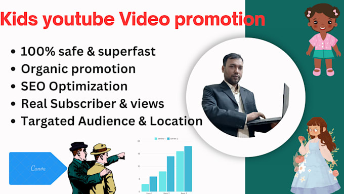 Gig Preview - Promote your kids youtube video channel organically