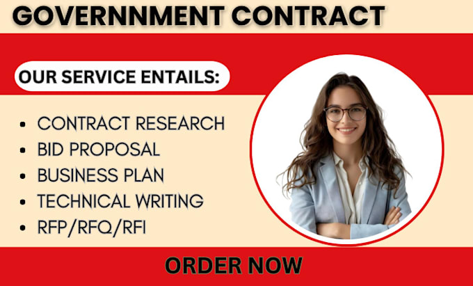 Gig Preview - Find rfp, rfq, rfi write winning government contract bid proposal, business plan