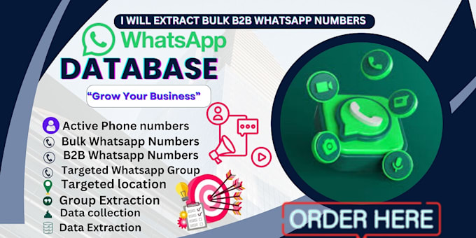 Gig Preview - Generate targeted bulk b2b whatsapp database, extract whatsapp group database