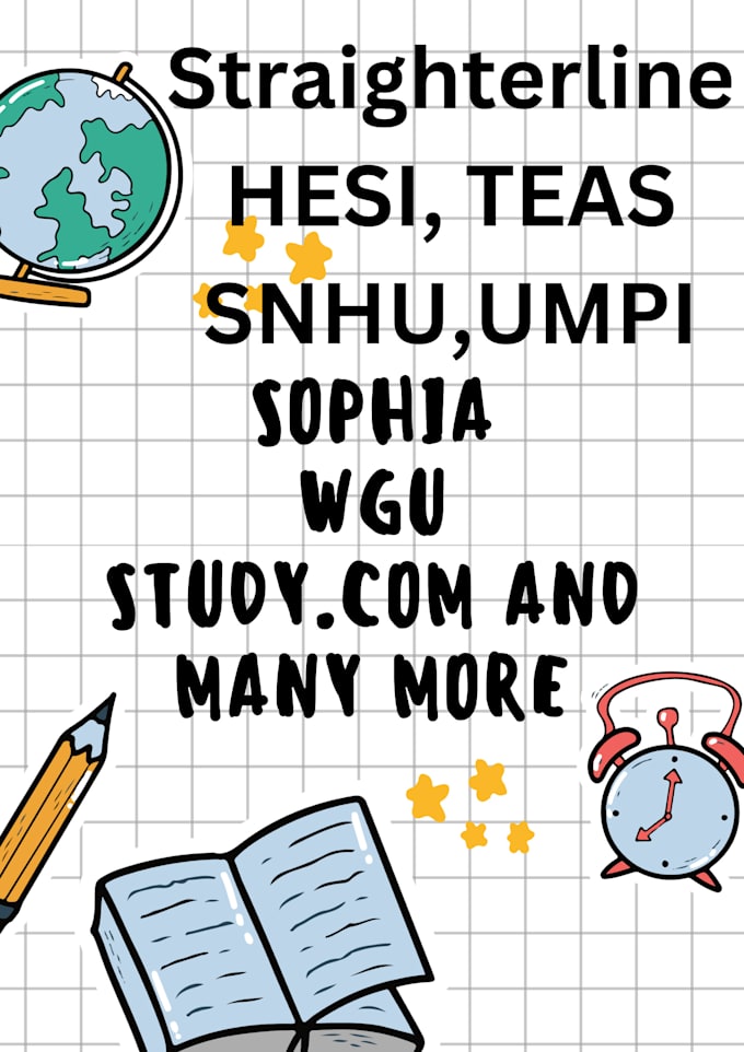 Bestseller - help you in sophia, wgu, hesi, studycom,umpi,snhu and straighterline courses