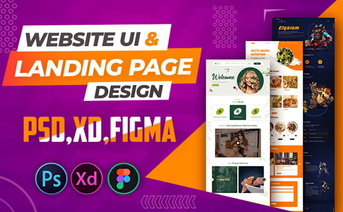 Gig Preview - Design figma website UI and landing page design