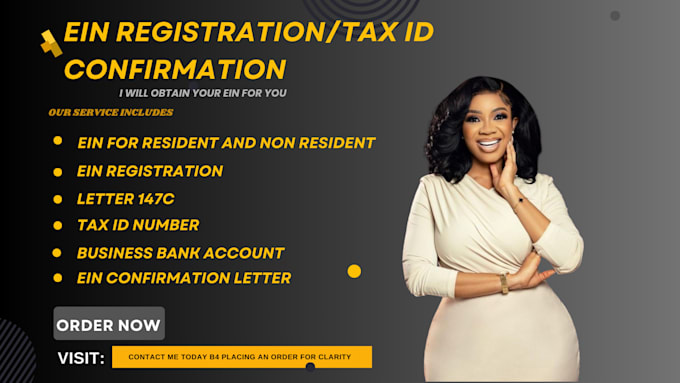 Gig Preview - Get your ein number tax id with confirmation letter from irs