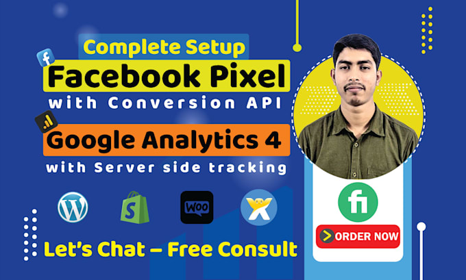 Gig Preview - Setup fb capi, fix ga4 issue, pixel conversion API, server side tracking, hotjar