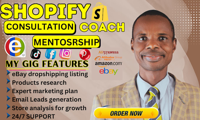 Gig Preview - Do shopify mentor, coach, email lead list, amazon product research, consultant