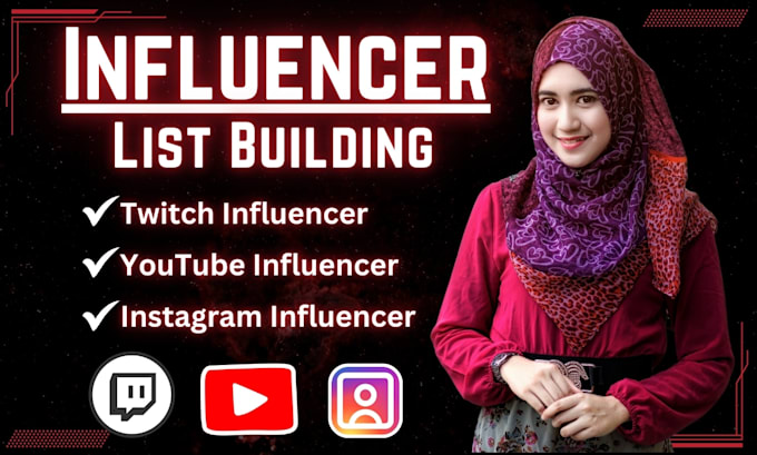 Bestseller - find micro instagram, youtube, twitch influencer leads list email research