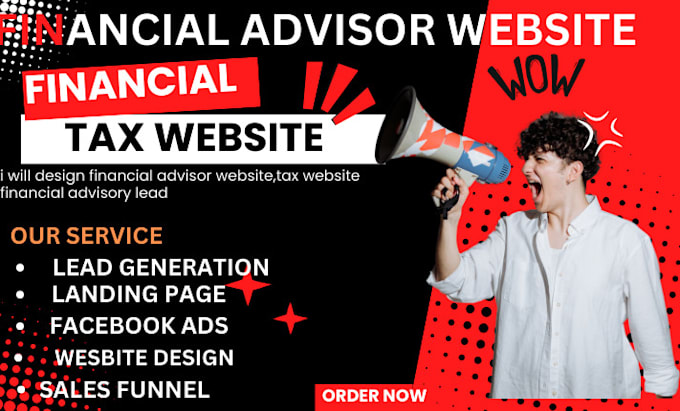 Gig Preview - Design financial advisor website,tax website, financial advisor leads