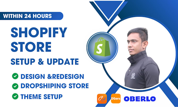 Gig Preview - Setup your shopify dropshiping store