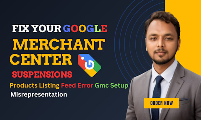 Gig Preview - Setup google merchant center and fix suspensions misrepresentation