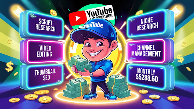 Gig Preview - Build profitable automated youtube channel with faceless videos