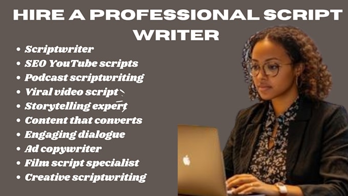 Gig Preview - Do video scripts writing for youtube channel film  TV movie screenplays recap