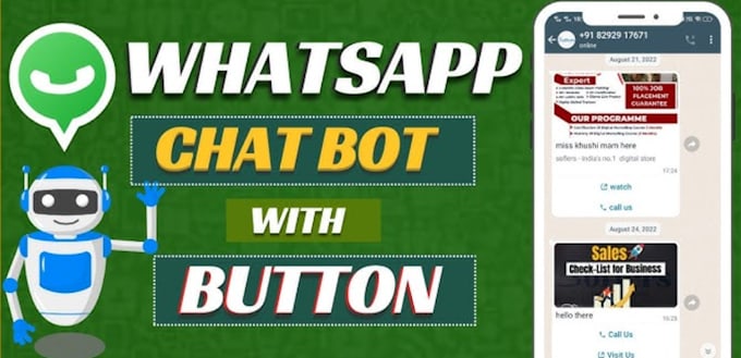 Gig Preview - Develop booking automated bot,calling whatsapp bot ai chatbot,twilo sms manychat