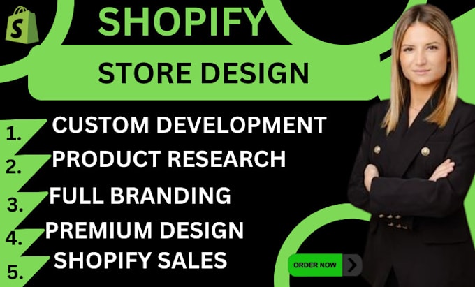 Gig Preview - Setup and design shopify dropshipping store and build shopify website