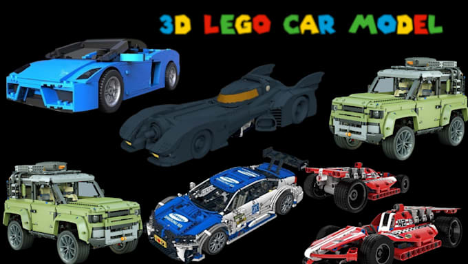 Gig Preview - Design lego model 3d lego car model lego minifigure toys set manual instruction