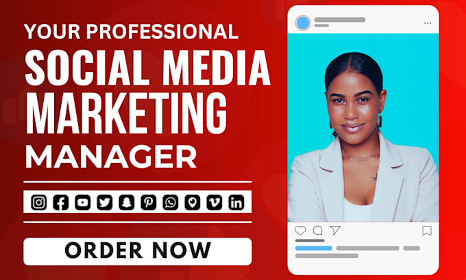 Gig Preview - Be your social media marketing manager and social media post content creator