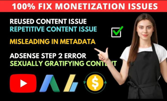 Gig Preview - Fix youtube monetization issues, reused content, and adsense problems