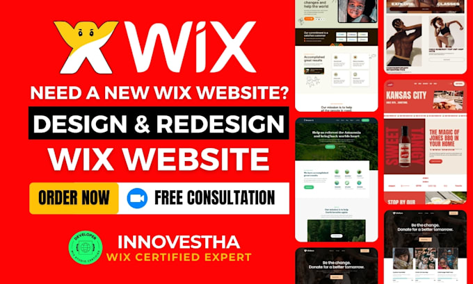 Gig Preview - Wix expert redesign wix website wix website design wix website design wix expert