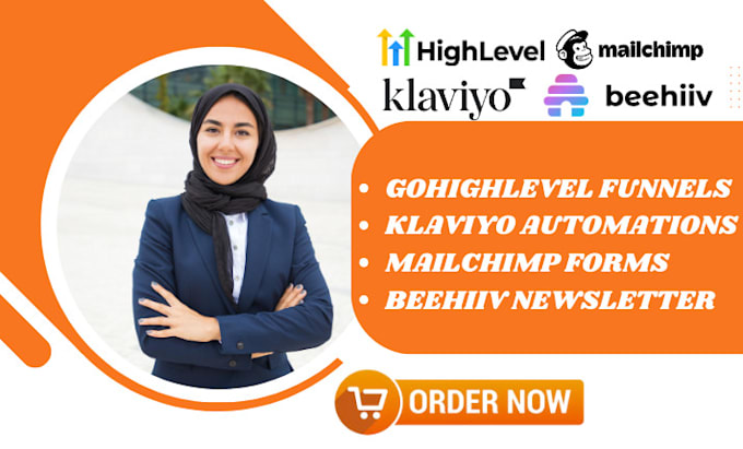 Gig Preview - Handle go highlevel marketing  klaviyo newsletter mailchimp newsletter beehiiv