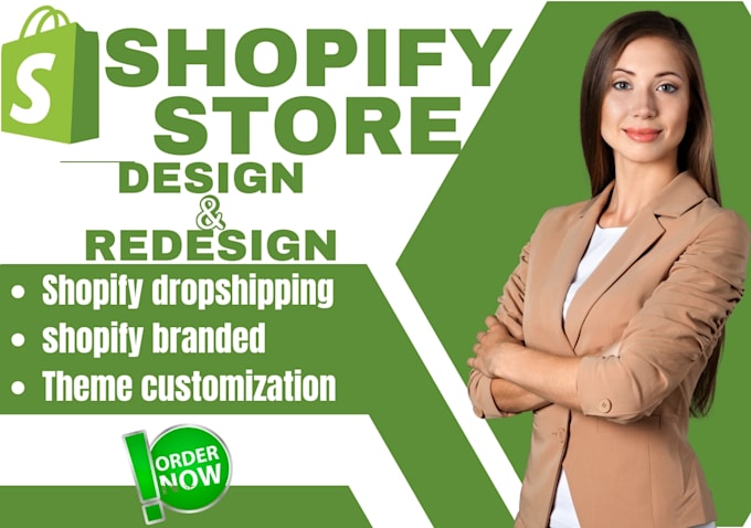 Gig Preview - Redesign,design and build shopify branded dropshpping shopify website